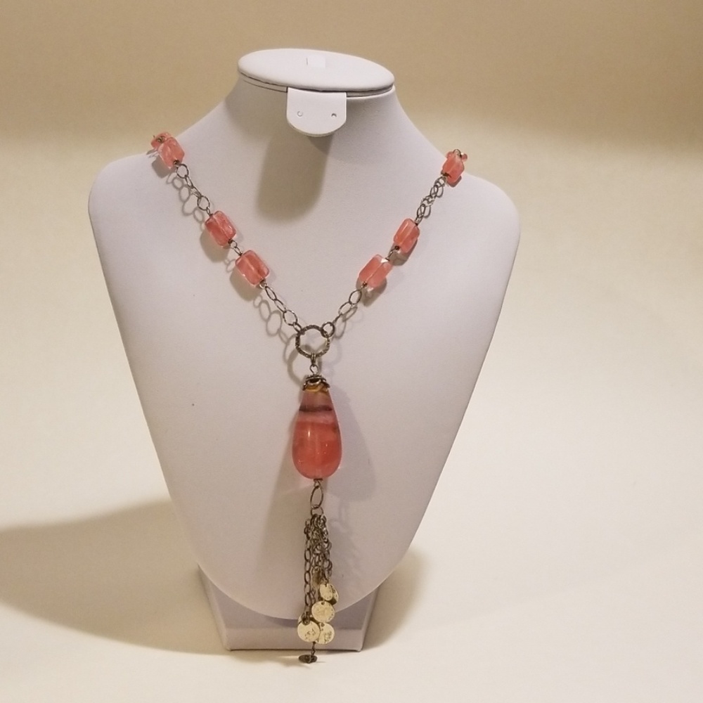 Pink Rhodochrosite Necklace